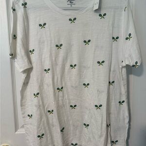 J Crew, Women’s New With Tags Tennis Racket T Shirt,Cotton-XL